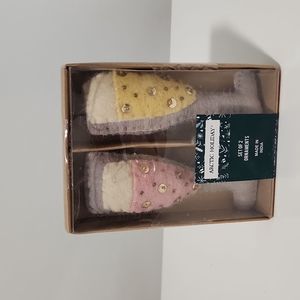 Artic Holiday - Set of 2 Ornaments Champagne Glasses